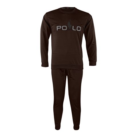 Polo Men Tracksuit, Sweatshirt and Trouser, Brown