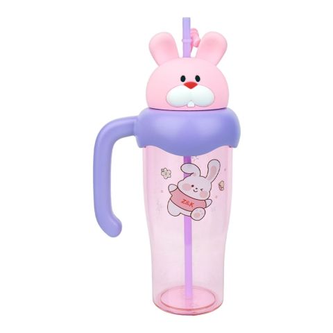 Inaaya Traders 750ML Plastic Bear Water Cup and Bottle, Pink, 101688