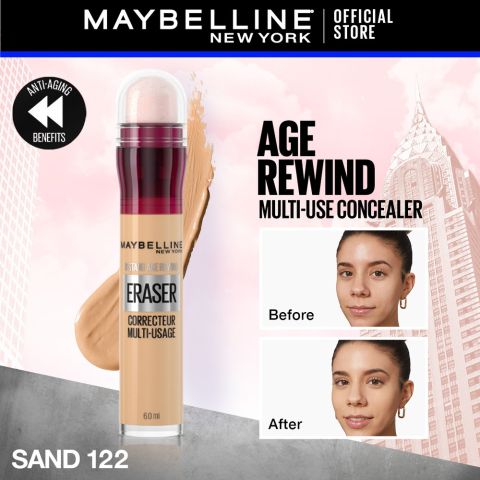 Maybelline Instant Age Rewind Eraser, Multi-Use Concealer, 6ml, 122
