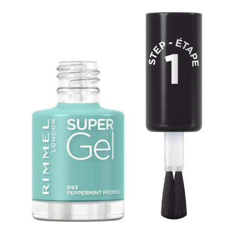 Rimmel Super Gel Nail Polish, 12ml, 093 Peppermint Promise