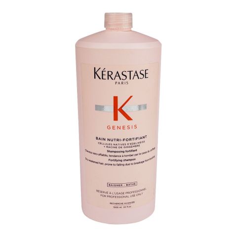 Kerastase Genesis Bain Nutri-Fortifiant Shampoo, For Dry and Weak Hair, 1000ml