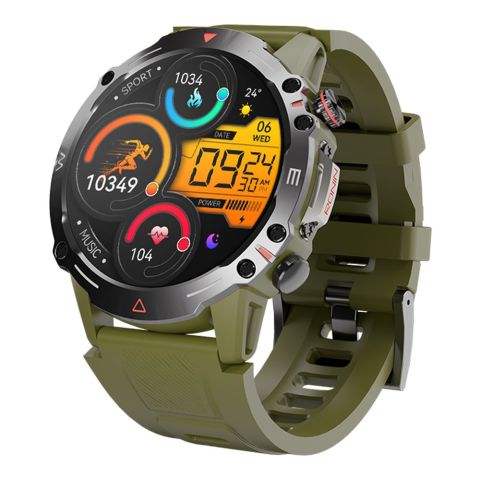 Ronin 1.43" Amoled Display Rugged Design Smart Watch, Green, R-012