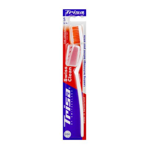 Trisa Swiss Clean Soft Toothbrush With Travel Cap