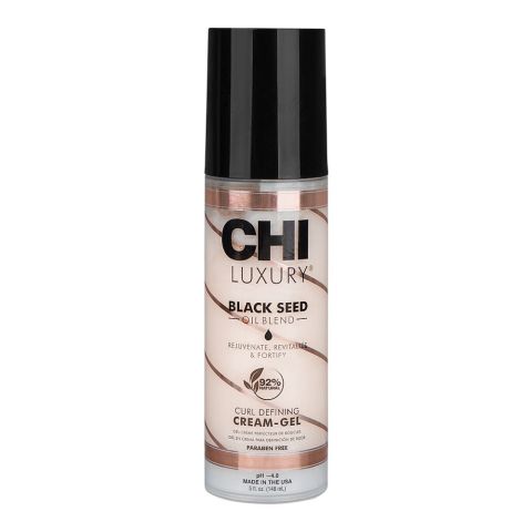 CHI Luxury Black Seed Oil Curl Defining Cream Gel, Sulfate, Paraben & Gluten-Free, 184ml