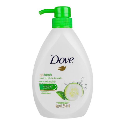 Dove Go Fresh Cucumber & Green Tea Body Wash Pump, 550ml