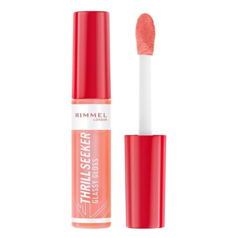 Rimmel Thrill Seeker Glassy Lip Gloss, 250 Peachy Vibes