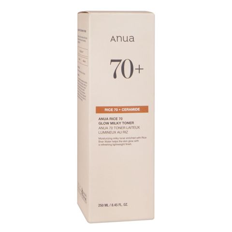 Anua Rice 70+Ceramide Glow Milky Toner, For Glass Skin, 250ml