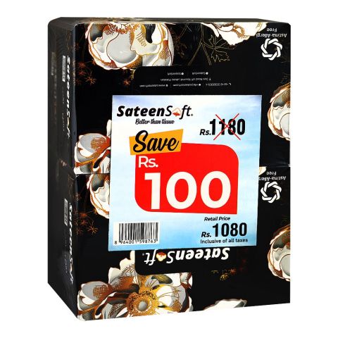 Sateen Soft Pack 4 Tissue, Save Rs.100/-