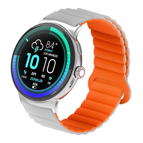 Faster 1.43" Amoled Display Nerv 4 Pro Smart Watch, 2 Straps + Neck Band, Grey