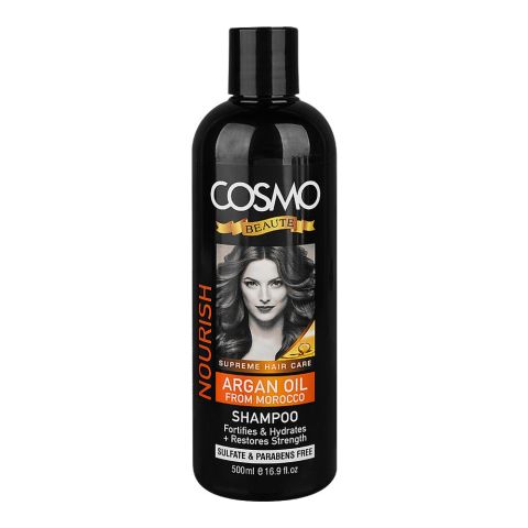 Cosmo Beaute Morocco Argan Oil Nourish Shampoo, Sulphate & Paraben Free, 500ml