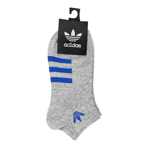 Men's Cotton Ankle Socks, Light Grey, 1-Pair
