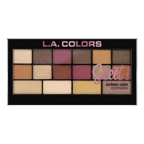 L.A. Girl Sweet! Eyeshadow Palette, 16 Shades, C30467 Brave