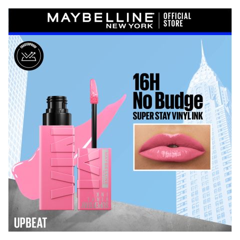 Maybelline Superstay Vinyl Ink Longwear No-Budge Liquid Lipstick, 155 Upbeat