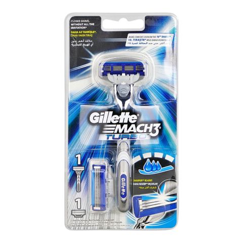 Gillette Mach3 Turbo 1 Razor + 1 Cartridge