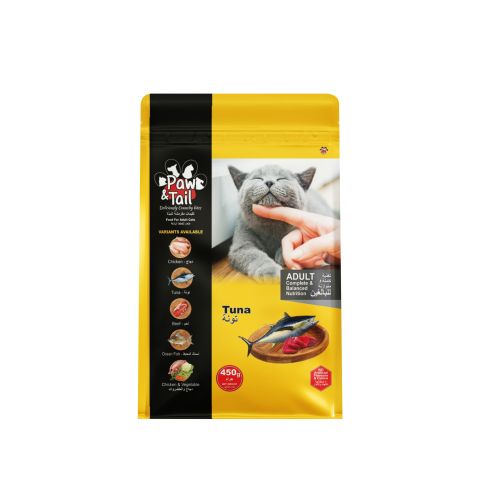 Paw & Tail Adult Cat Food, Tuna, 450g