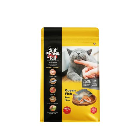 Paw & Tail Adult Cat Food, Ocean Fish, 450g