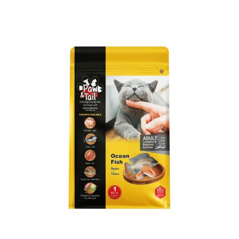 Paw & Tail Adult Cat Food, Ocean Fish, 1kg