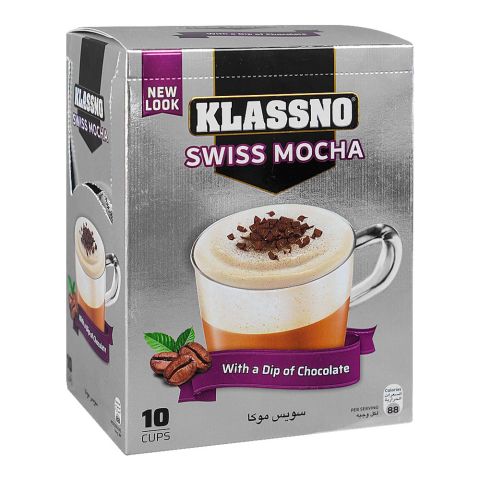 Klassno Swiss Mocha With a Dip Of Chocolate Coffee, 10-Sachet, 20g Each