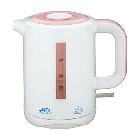 Anex Deluxe Electric Kettle, 900-1200W, 1000ml Capacity, Pink, AG-4032