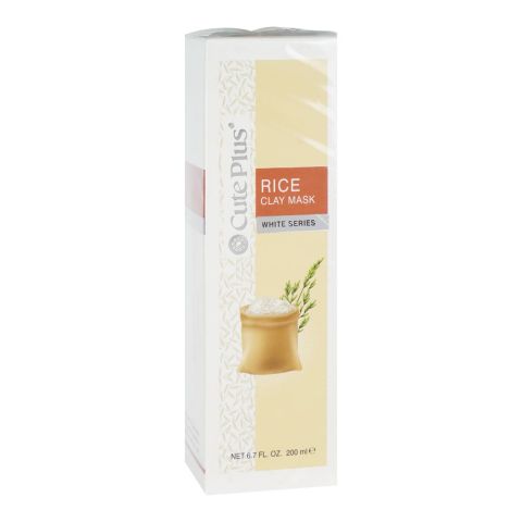 Cute Plus White Series Rice Clay Face Mask, 200ml