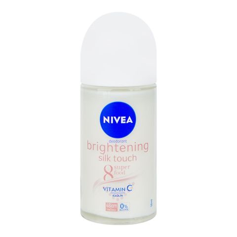 Nivea Brightening Silk Touch 8 Super Food Deodorant Roll On, For Women, 50ml