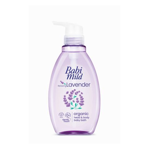 Babi Mild Relaxing Lavender Organic Head & Body Baby Bath Wash, 380ml