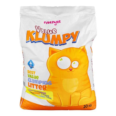 Fat Pat Value Klumpy Cat Litter, Anti-Bacterial, Vet-Approved, 20kg bag