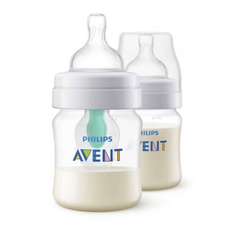 Avent Anti-Colic Air Free Feeder/Feeding Bottle, For 0+ Months Babies, 125ml, 2-Pack, SCF810/24