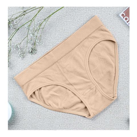 Omi Beauty Women's Cotton Brief Panty, Skin, OMI-CB-S