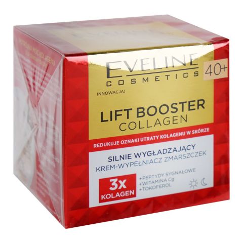 Eveline Lift Booster Collagen Strongly Smoothing Wrinkle Filler Anti-Aging Cream 40+, 50ml