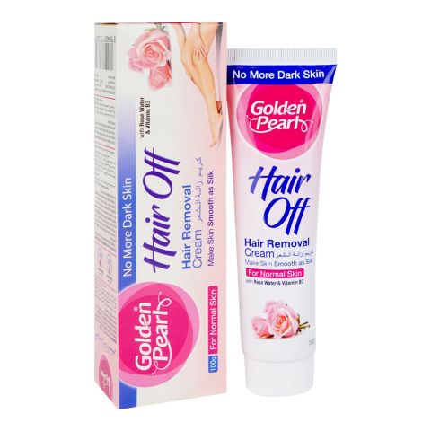 Golden Pearl Hair Off Hair Removal Cream With Rose Water & Vitamin B3, For Normal Skin, 100g