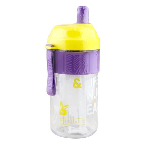 Homeatic Plastic Water Bottle with Straw, 850ml, Purple, HMT-031