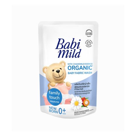 Babi Mild Organic With Chamomile Essence Family Touch Baby Fabric Wash Pouch , 570ml