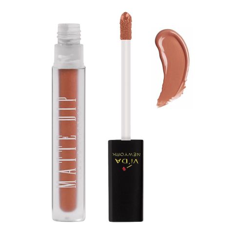 Vi'da New York Matte Dip Liquid Lipstick, 3ml, 405 French Tea