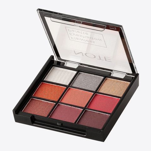 J. Note Flawless Eyeshadow Palette, 9 Shades, 0.79g Each, 02 Romantic Date