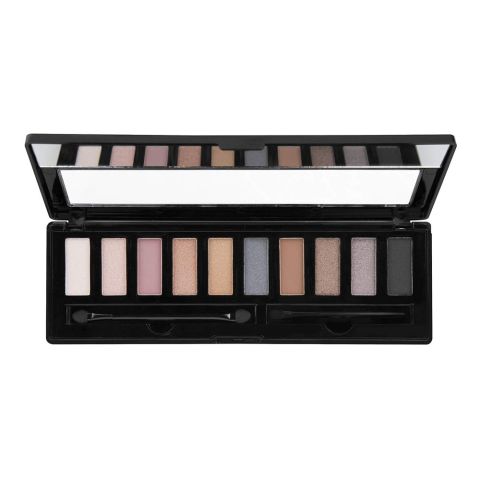 L.A. Colors Fancy Eyeshadow Palette, 10 Shades, CES181 Fancy