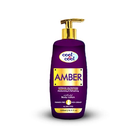 Cool & Cool Amber Body Lotion, Non Greasy & Paraben Free, For All Skin Types, 500ml