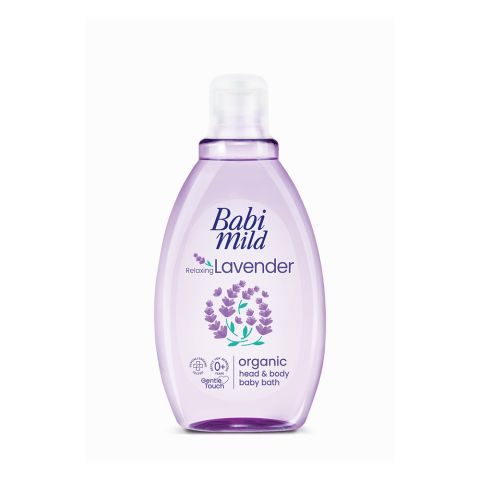 Babi Mild Relaxing Lavender Organic Head & Body Baby Bath Wash, 180ml