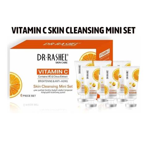Dr. Rashel Vitamin C Brightening & Anti Aging Skin Care Mini Set, 6-Pack