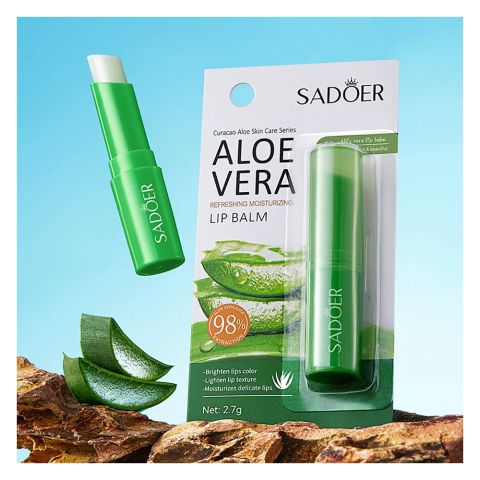 Sadoer Aloe Vera Lip Balm, Hydrating & Moisturizing, 2.7g, SD04421