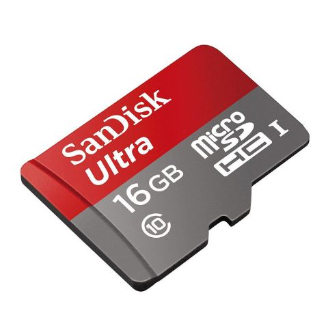 SanDisk Ultra 16GB Micro SDHC UHS-I 48MB/s Memory Card with Adapter