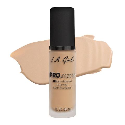 L.A. Girl Pro Matte HD Long Wear Matte Liquid Foundation, 30ml,  GLM716 Nude