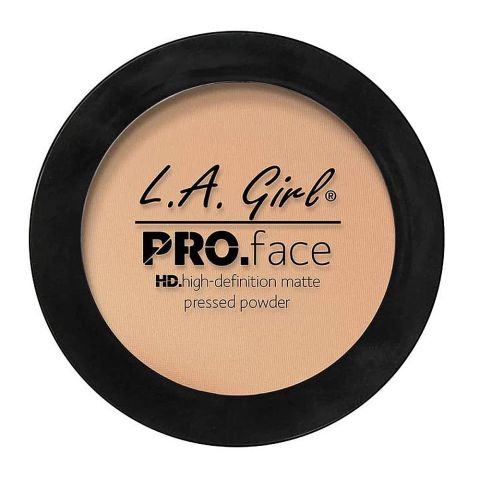 L.A. Girl Pro Face HD High Definition Matte Pressed Powder, 7g,  GPP605 Nude Beige