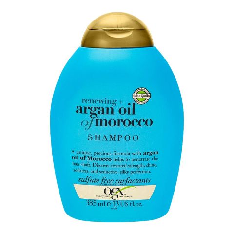 OGX Moroccan Argan Oil Shampoo, For Damaged & Dry Hair, 385ml