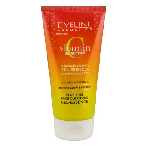 Eveline Vitamin C 3x Action Purifying Face Cleansing Gel - Face Wash, For Dull Skin, 150ml