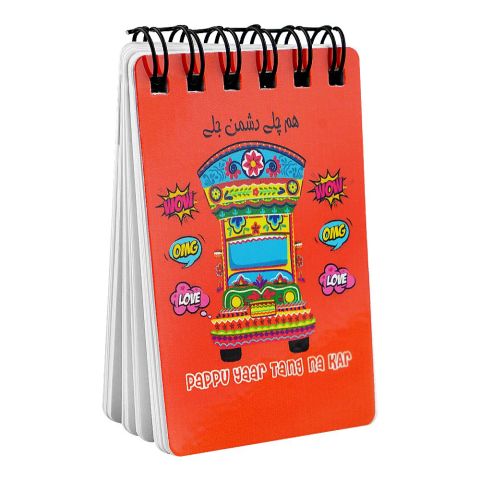 Star Shine Truck Art Hum Chale Dushman Jale Pocket Size Notepad