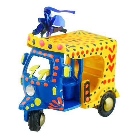 Star Shine Truck Art Mini Rickshaw & Candle Souvenir Gift Box - Mix Colors