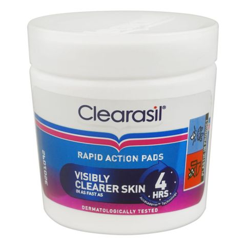 Clearasil Rapid Action Cleansing Pads, 65-Pack