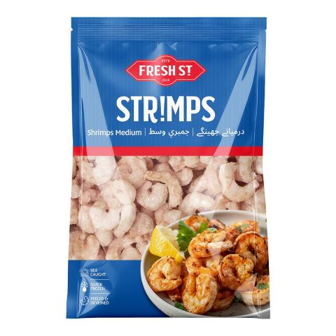 Fresh Street Peeled & Deveined Medium Shrimps (Jhinga) - PND 80/120, 500g