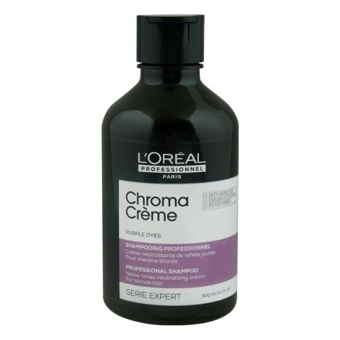 L'Oreal Professionnel Chroma Creme Purple Dyes Shampoo, For Blonde Hair, 300ml